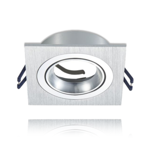 inbouw armatuur vierkant zilver gu10 met klem