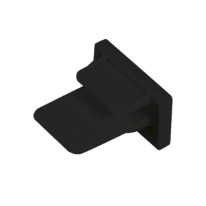 Eindkap-zwart-1 fase rail